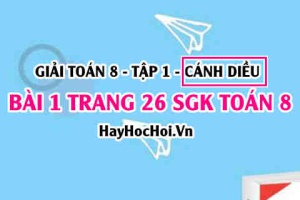 Giải bài 1 trang 26 Toán 8 Tập 1 SGK Cánh Diều